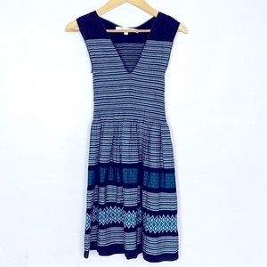 Max Studio Fit and Flare Stripped Dress